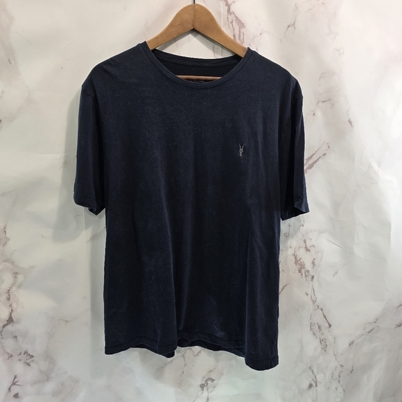 All Saints T Shirt Mens XXL Black Brace SS Crew Tee Short Sleeve Regular Fit - Picture 1 of 12